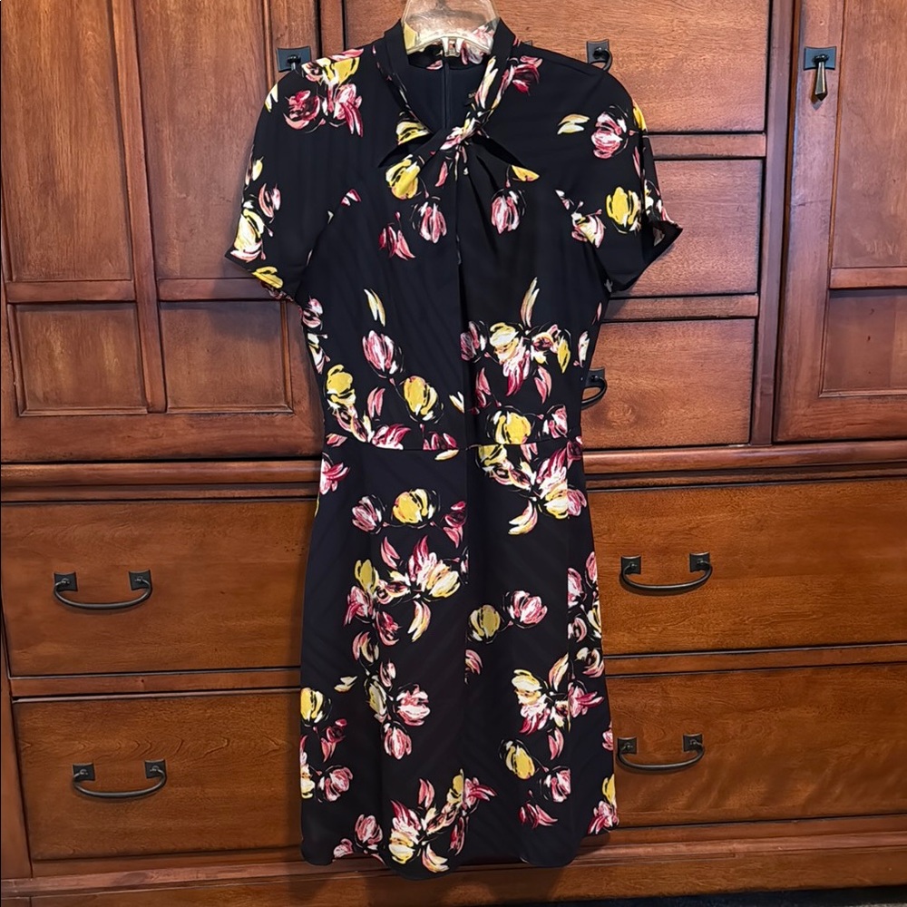 Floral Black Dress